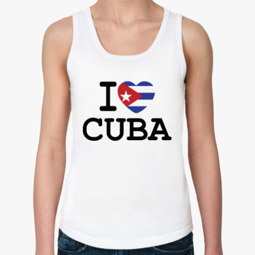 Женская майка I Love Cuba