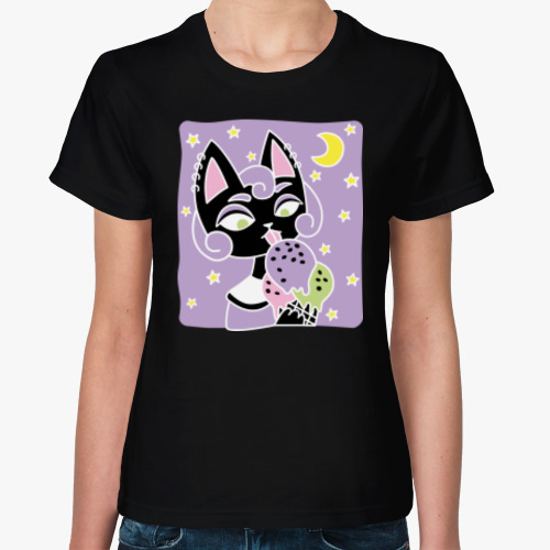 Женская футболка Edgy Kitty / Крутая Киска