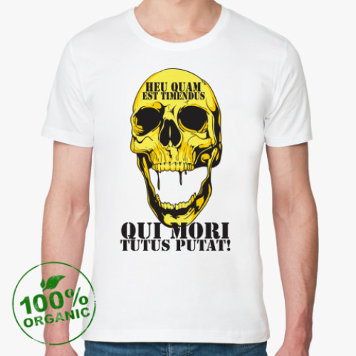 Футболка из органик-хлопка qui mori tutus putat