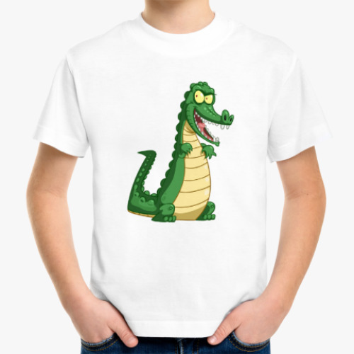 Детская футболка Злобный крокодил.