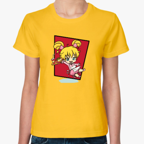 Женская футболка аниме девочка-официантка