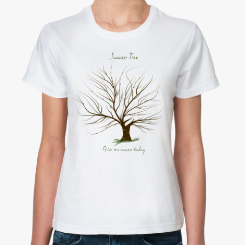 Классическая футболка  'Дерево Удачи'