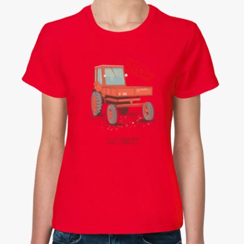 Женская футболка Трактор Т16 (Шассик)