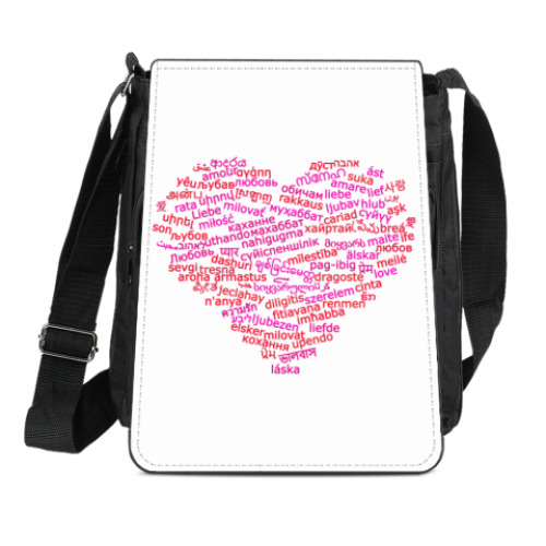 Сумка-планшет Слово Любовь на разных языках