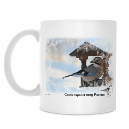 Кружка Сойка на кормушке