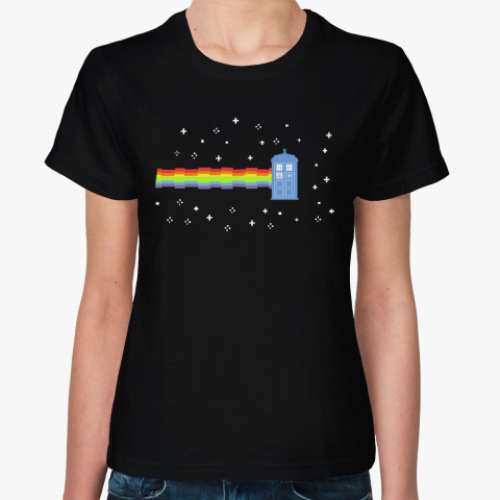 Женская футболка  Nyan Cat &TARDIS
