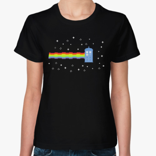 Женская футболка Nyan Cat &TARDIS