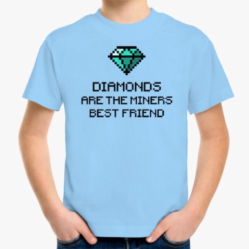 Детская футболка Minecraft - diamonds