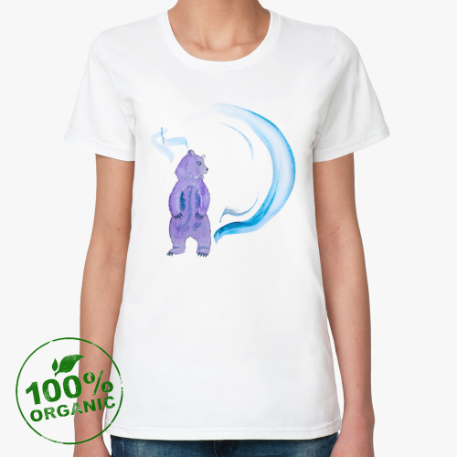 Женская футболка из органик-хлопка "Медведица"