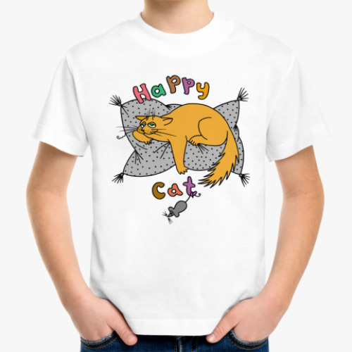 Детская футболка Happy cat