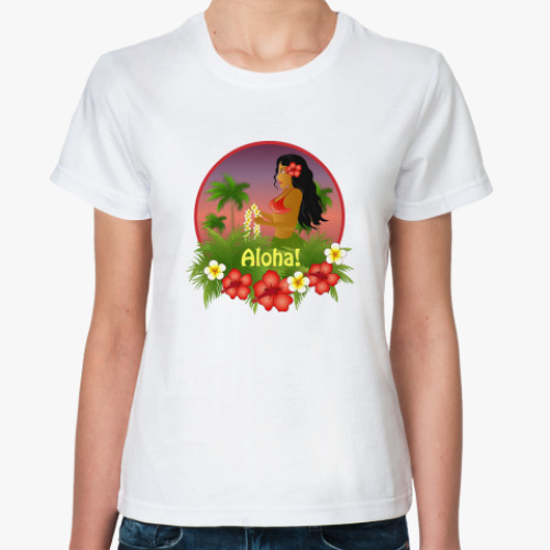 Классическая футболка  Aloha!