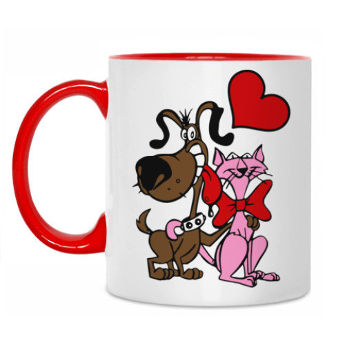 Кружка Dog & Cat Valentine's