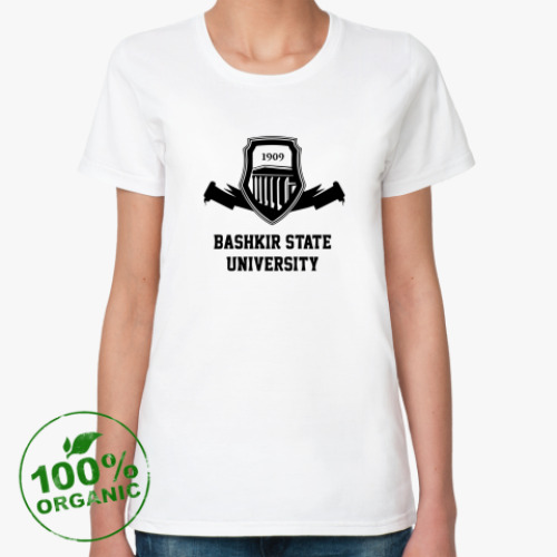 Женская футболка из органик-хлопка БГУ БашГУ