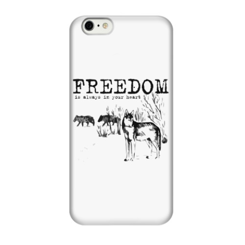 Чехол для iPhone 6/6s Свобода. Волки