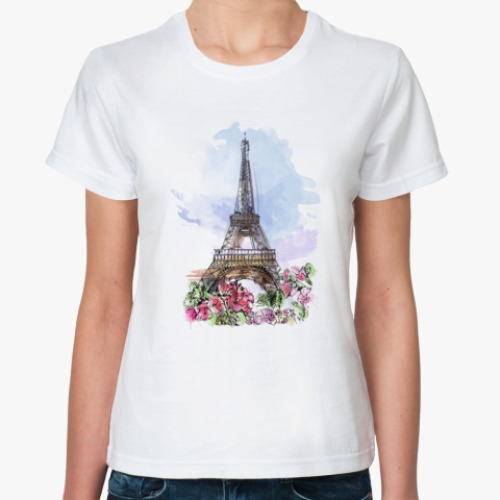 Классическая футболка Эйфелева башня - Париж