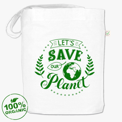 Сумка шоппер Спасем нашу планету / Let's save our Planet