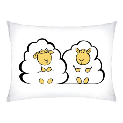 Подушка Влюбленные овечки
