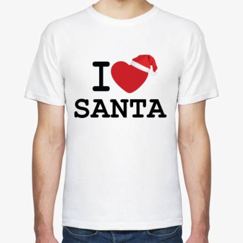Футболка Новогодний принт I Love Santa