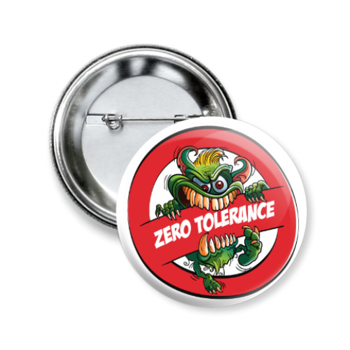 Значок 50мм ZERO TOLERANCE