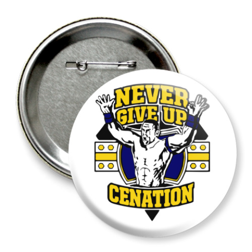 Значок 75мм WWE John Сena Never give up