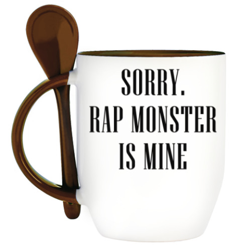 Кружка с ложкой Sorry. Rap Monster is mine
