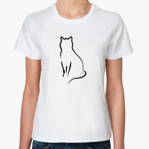 Классическая футболка Кошка