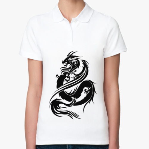 Женская рубашка поло Дракон