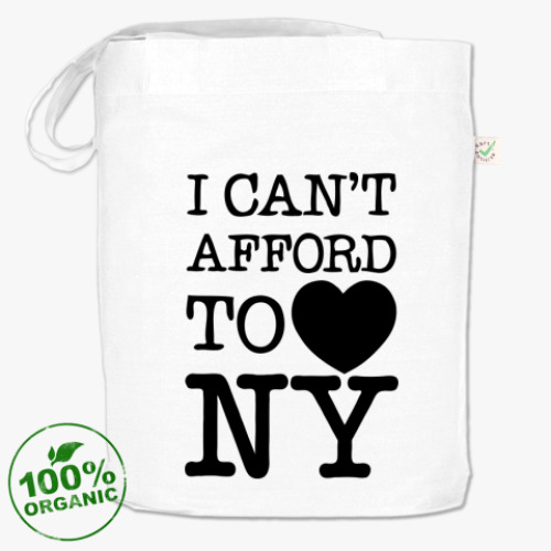 Сумка шоппер I can't afford to love NY