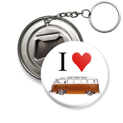 Брелок-открывашка I Love Bus