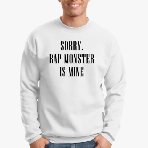 Свитшот Sorry. Rap Monster is mine
