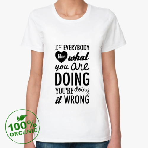 Женская футболка из органик-хлопка 'Wrong'