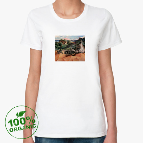 Женская футболка из органик-хлопка Сюрреализм, картина.