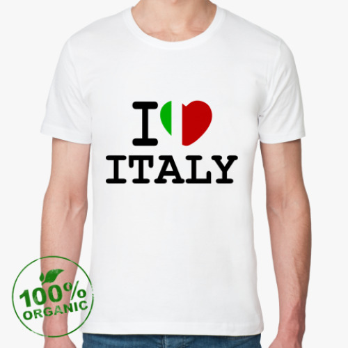 Футболка из органик-хлопка   I Love Italy