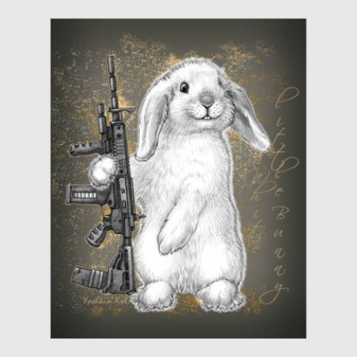 Постер White little Bunny