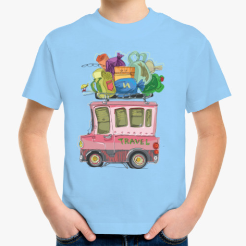 Детская футболка Автомобиль-путешественник