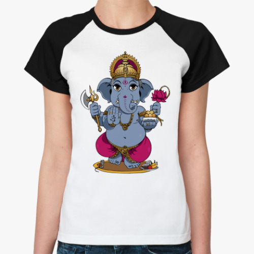 Женская футболка реглан Ganesha