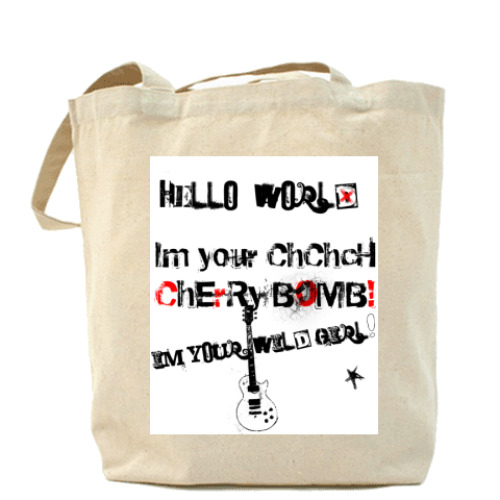 Сумка шоппер Cherry bomb!