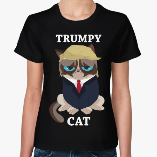 Женская футболка Угрюмый Трамп