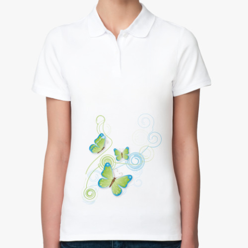 Женская рубашка поло Бабочки в животе