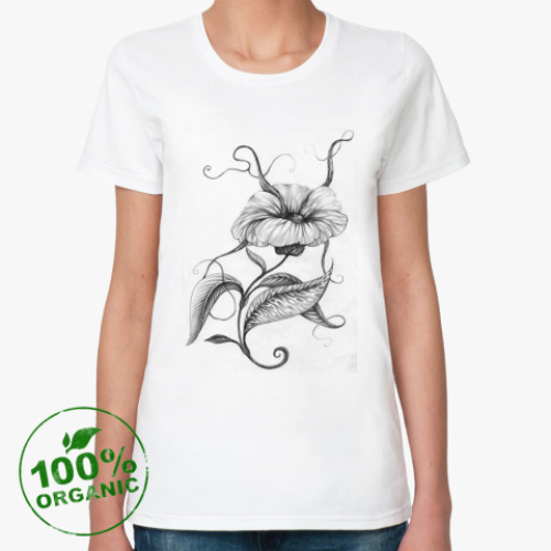 Женская футболка из органик-хлопка Лунный цветок