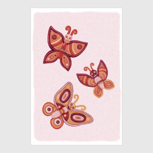 Постер Шоколадные бабочки-черепушки