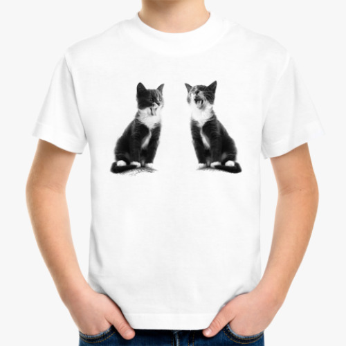 Детская футболка Две кошки