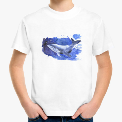 Детская футболка Акварельный кит