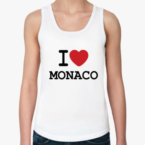 Женская майка  I Love Monaco
