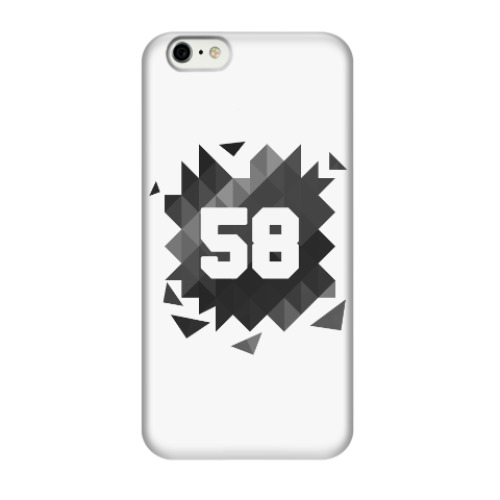 Чехол для iPhone 6/6s Цифра 58 (Low Poly)