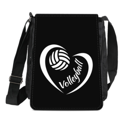 Сумка-планшет Волейбол в сердце