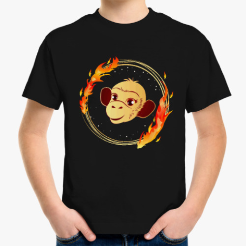 Детская футболка Огненная обезьяна