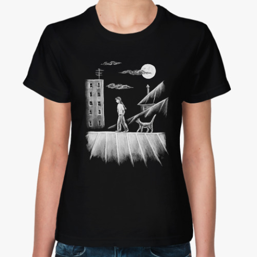 Женская футболка Прогулки под луной