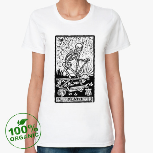 Женская футболка из органик-хлопка 13 аркан таро Смерть