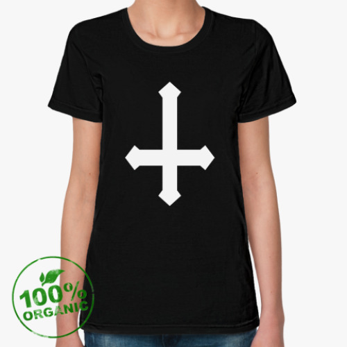 Женская футболка из органик-хлопка Перевернутый Крест / Inverted Cross